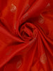 Radiant Orange Floral Motif Banarasi Silk Saree - Diadem