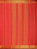Radiant Vermilion Red Butta Zari Woven Design Pure Kanchipuram Silk Saree with Zari Border