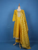 Radiant Yellow Floral Design Sequin Work Georgette Salwar Suit - Diadem