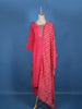 Rani Pink Butta Design Silk Cotton Salwar Suit
