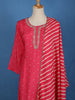 Rani Pink Butta Design Silk Cotton Salwar Suit