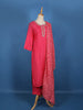 Rani Pink Butta Design Silk Cotton Salwar Suit