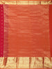 Rani Pink Butta Woven Design Kanchipuram Silk Saree with Contrast Gold Zari Border