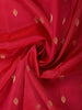 Rani Pink Butta Woven Design Kanchipuram Silk Saree with Contrast Gold Zari Border