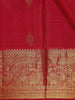 Rani Pink Butta Woven Kanchipuram Silk Saree with Rich Zari Border