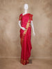 Rani Pink Butta Woven Kanchipuram Silk Saree with Rich Zari Border