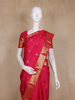 Rani Pink Butta Woven Kanchipuram Silk Saree with Rich Zari Border