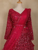 Rani Pink Embellished Sequin Design Net Lehenga