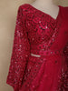 Rani Pink Embellished Sequin Design Net Lehenga