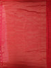 Rani Pink Floral Butta And Stripes Woven Kanchipuram Silk Saree with Floral Zari Border