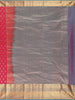 Rani Pink Floral Butta And Stripes Woven Kanchipuram Silk Saree