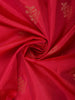 Rani Pink Floral Butta Zari Woven Design Pure Kanchipuram Silk Saree with Floral Zari Border