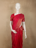 Rani Pink Floral Butta Zari Woven Design Pure Kanchipuram Silk Saree with Floral Zari Border