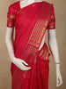 Rani Pink Floral Butta Zari Woven Design Pure Kanchipuram Silk Saree with Floral Zari Border