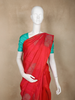 Rani Pink Floral Design Kanchipuram Silk Saree With Solid Border