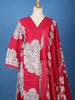 Rani Pink Floral Design Printed Cotton Salwar Suit - Diadem