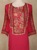 Rani Pink Floral Embroidered Design Cotton Patiala Salwar Suit