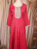 Rani Pink Floral Embroidered Silk Cotton Salwar Suit
