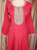 Rani Pink Floral Embroidered Silk Cotton Salwar Suit