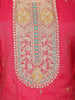Rani Pink Floral Embroidered Silk Cotton Salwar Suit