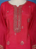 Rani Pink Floral Embroidered Silk Salwar Suit