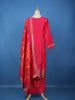 Rani Pink Floral Embroidered Silk Salwar Suit