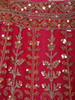 Rani Pink Floral Embroidery Design Bridal Net Lehenga