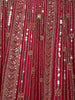 Rani Pink Floral Embroidery Design Net Lehenga