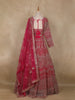 Rani Pink Floral Embroidery Design Net Lehenga