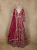 Rani Pink Floral Embroidery Design Net Lehenga