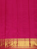 Rani Pink Floral Geometric Woven Pure Kanchipuram Silk Saree - Diadem