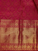 Rani Pink Floral Geometric Woven Pure Kanchipuram Silk Saree - Diadem