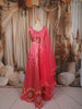 Rani Pink Floral Mirror Embroidered Design Tussar Silk Fancy Lehenga with Matching Dupatta