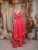 Rani Pink Floral Mirror Embroidered Design Tussar Silk Fancy Lehenga with Matching Dupatta