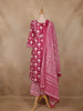 Rani Pink Floral Printed Design Cotton Straight Cut Salwar