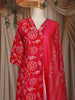 Rani Pink Floral Printed Design Cotton Straight Cut Salwar Suit