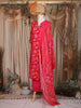 Rani Pink Floral Printed Design Cotton Straight Cut Salwar Suit
