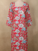 Rani Pink Floral Printed Design Cotton Straight Cut Salwar Suit