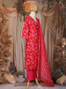 Rani Pink Floral Printed Design Cotton Straight Cut Salwar Suit