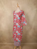 Rani Pink Floral Printed Design Cotton Straight Cut Salwar Suit