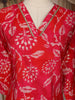 Rani Pink Floral Printed Design Cotton Straight Cut Salwar Suit