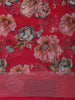 Rani Pink Floral Printed Design Mixed Cotton Casual Wear Saree