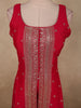 Rani Pink Floral Sequins Embroidered Design Georgette Salwar Suit with Dupatta