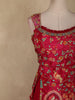 Rani Pink Floral Thread Embroidered Design Georgette Palazzo Suit with Dupatta