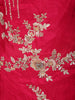Rani Pink Floral Vine Sequins and Beads Embroidered Design Chiffon Party Wear Palazzo Suit with Matching Choker Dupatta
