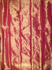 Rani Pink Floral Vine Zari Woven Design Pure Kanchipuram Silk Saree with Matching Zari Border