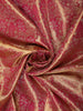 Rani Pink Floral Vine Zari Woven Design Pure Kanchipuram Silk Saree with Matching Zari Border