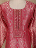 Rani Pink Floral Woven Design Banarasi silk Salwar Suit