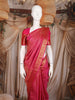 Rani Pink Floral Woven Design Pure Kanchipuram Silk Saree