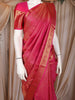 Rani Pink Floral Woven Design Pure Kanchipuram Silk Saree